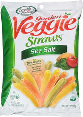 Sensible Portions Garden Veggie Straws with Kosher and gluten-free labeling