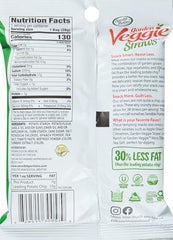 Sensible Portions Veggie Straws Sea Salt closeup highlighting airy crunch.