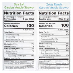 Sensible Portions Veggie Straws Zesty Ranch bag ideal for kids' lunches.