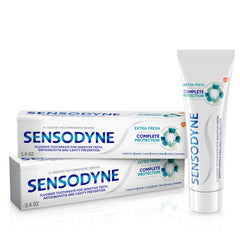 Sensodyne Complete Protection two-pack toothpaste tubes for daily use