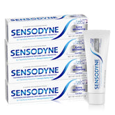 Sensodyne Extra Whitening four-tube pack showing whitening and sensitivity protection.
