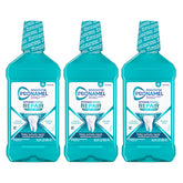 Sensodyne Pronamel Intensive Repair mouthwash 3-pack bottles showcasing enamel repair potential.