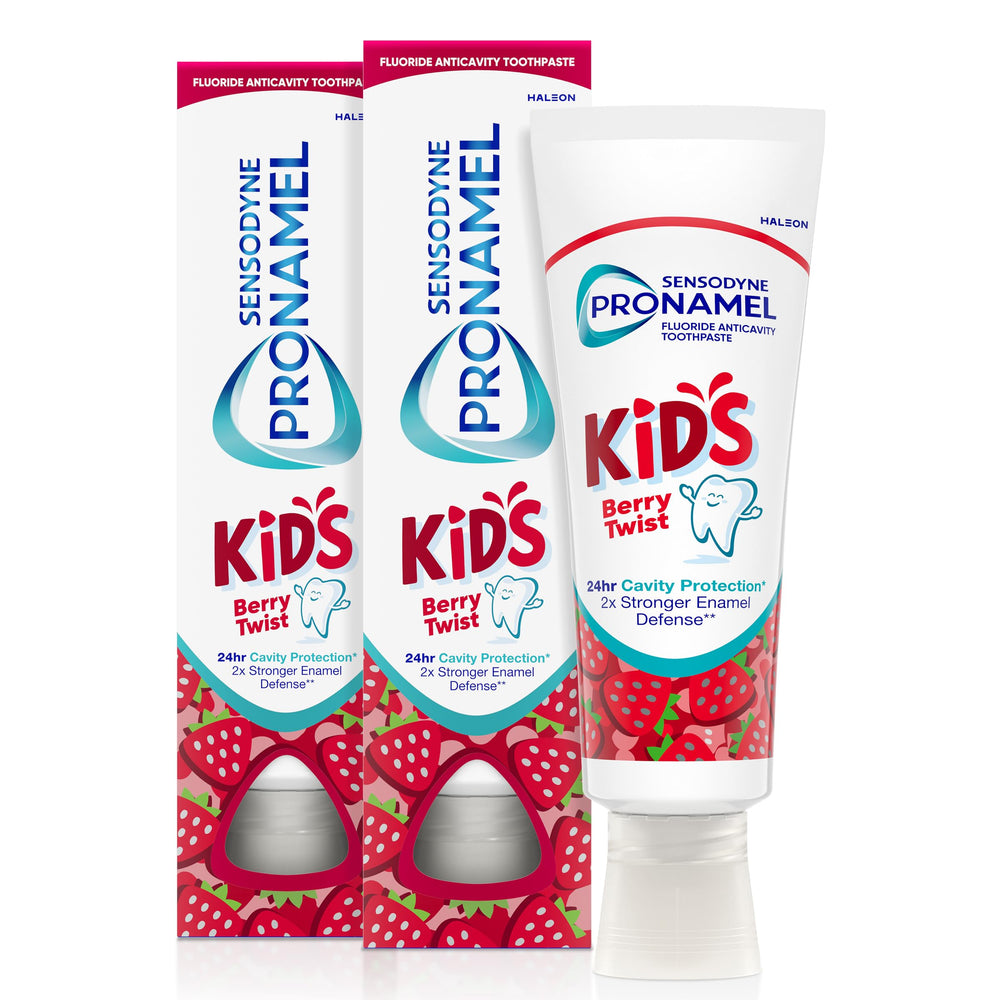 Sensodyne Pronamel Kids Berry Twist toothpaste tube for enamel protection