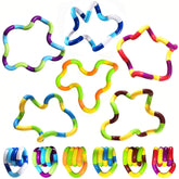 Sensory Fidget Toys 6-Pack: vibrant twists support focus and relaxation during breaks.