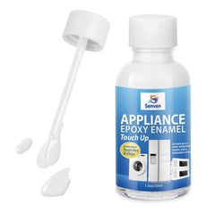 SENVEN white appliance paint bottle full for quick, even touch-ups.