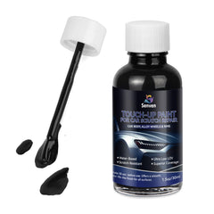 SENVEN car black paint touch-up bottle shows quick-drying formula for precise scratch coverage.