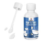 SENVEN tub tile gloss white paint kit bottle application for precise touch-ups on porcelain