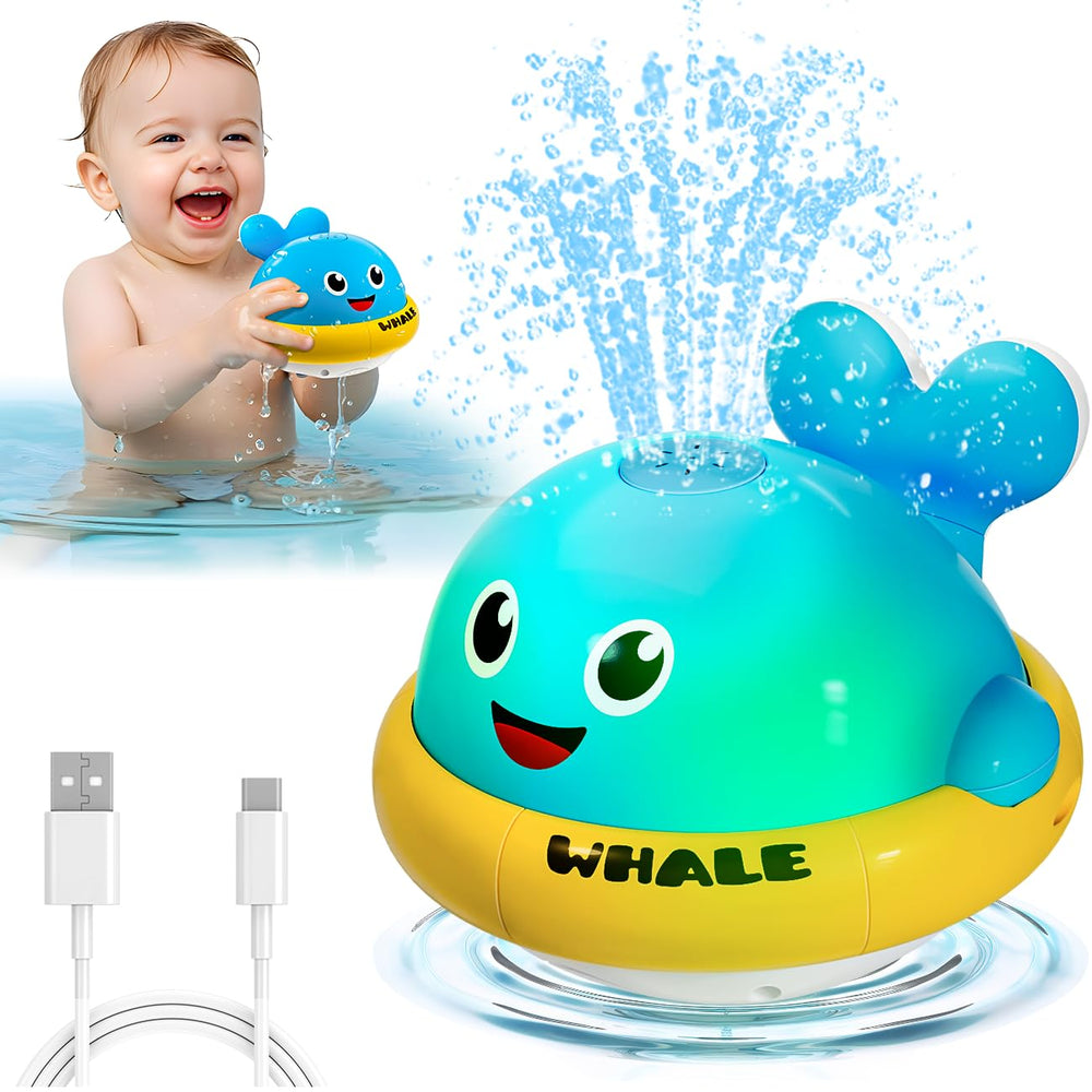 SEPHIX baby bath toy whale light-up sprinkler for interactive bath time.