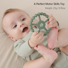 Seposeve teether compatible with pacifier clip for on-the-go hygiene