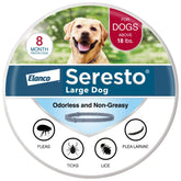 Seresto flea and tick collar on dog provides long-lasting protection against pests