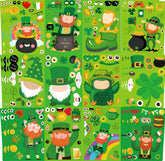 Sesunbla St Patrick's Day sticker sheet for kids crafts and party décor