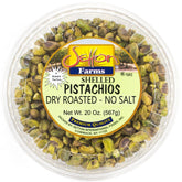 Setton Farms pistachio kernels, dry roasted, no salt, ideal for snacking.