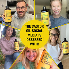 Seven Minerals castor oil hexane-free emblem signals clean natural product