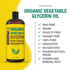 Seven Minerals pharmaceutical-grade glycerin ideal as a pure carrier oil