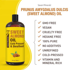 Skin application of almond oil for nourishing moisture