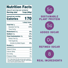 Seven Sundays Sunflower Cereal Real Berry packet highlighting 5g upcycled protein.