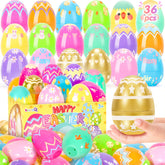 SevenQ Easter eggs with colorful printed patterns for vibrant egg hunts and kid friendly surprises.