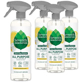 Seventh Generation Lemon Chamomile spray bottle ideal for cutting grease on kitchen surfaces.