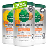 Seventh Generation Lemongrass Citrus wipes pack front for quick cleaning