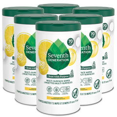 Seventh Generation lemon zest wipes packaging for quick eco-friendly surface refresh