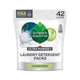 Seventh Generation Ultra Power Plus packs ready for the washer with 20% more stain-fighting power