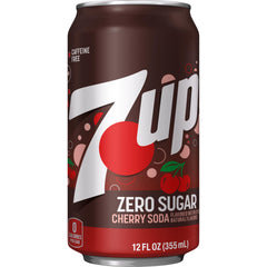 7UP Cherry Zero Sugar 12-pack shown for convenient gatherings
