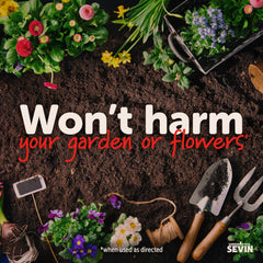 Sevin applied to roses without harming blooms during routine care