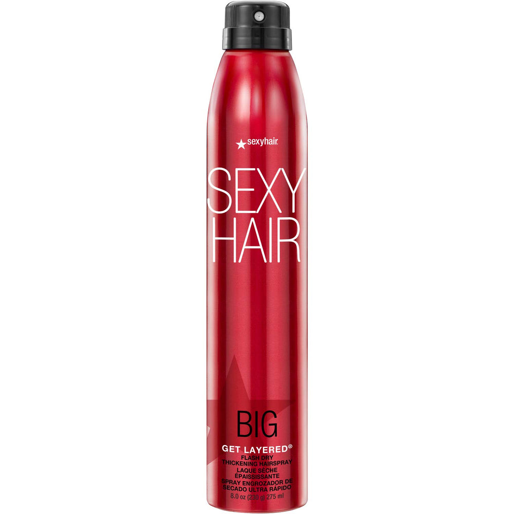 SexyHair Big Get Layered bottle showing buildable volume and lift.