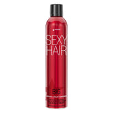 SexyHair Big Spray & Play bottle highlights long-lasting hold and lift.