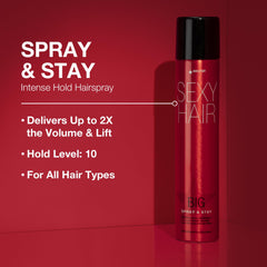 SexyHair Big Spray & Stay nozzle enables precise, controlled application.