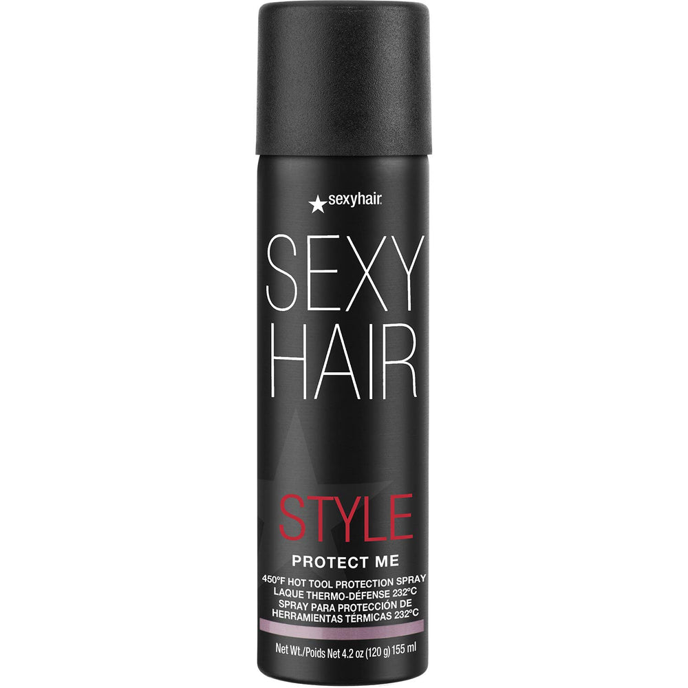 SexyHair Style Protect Me bottle front view showing heat protection up to 450°F during styling