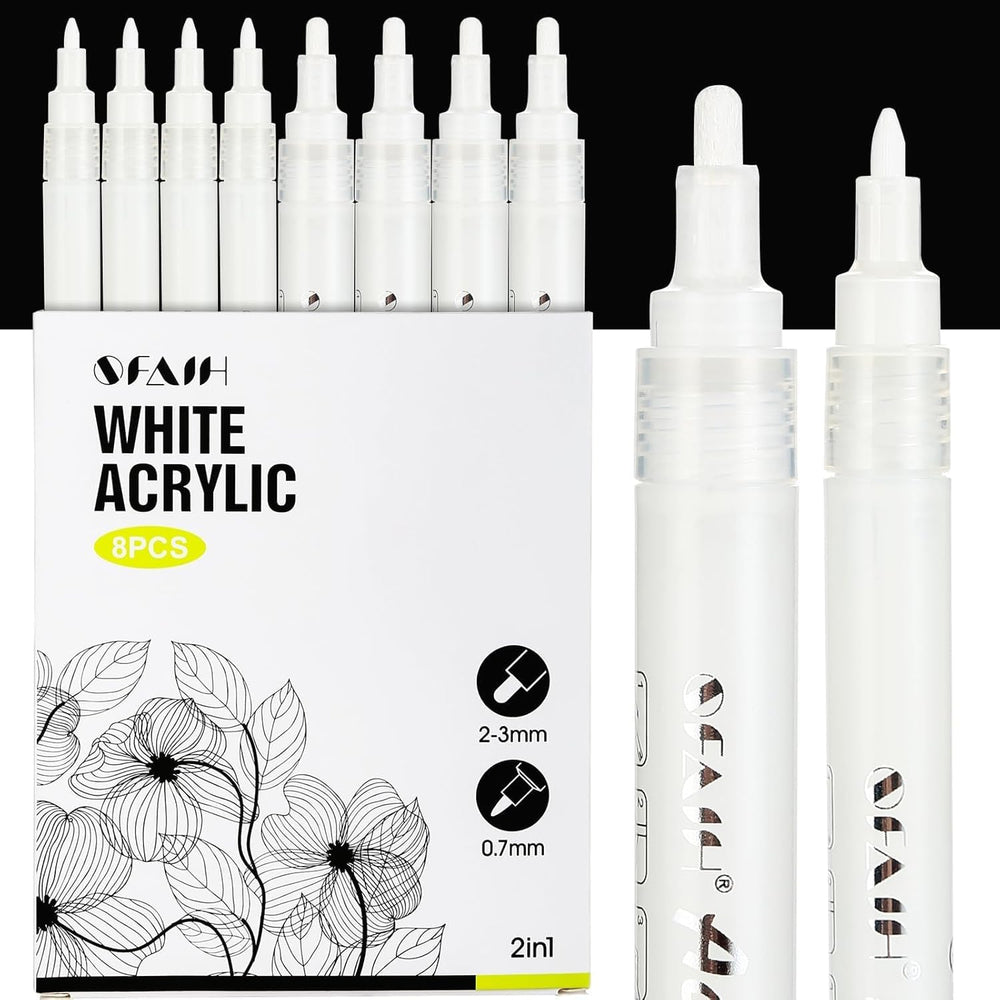 SFAIH acrylic white paint pen cap close-up for precise detailing