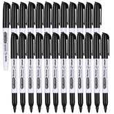 SFAIH fine tip dry erase markers bulk pack for classrooms with crisp black ink.