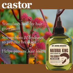SFC Natural King Pro-Growth oil reaching hair roots to refresh strands