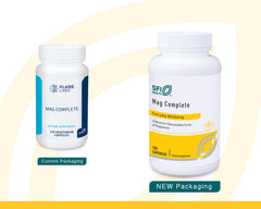 SFI Health Mag Complete capsules closeup highlighting bioavailable magnesium forms.