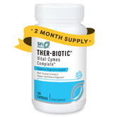 SFI Health Vital-Zymes bottle closeup showing digestive support and nutrient absorption.