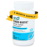 SFI Health Vital-Zymes cherry bottle showing the wide enzyme spectrum for meals.