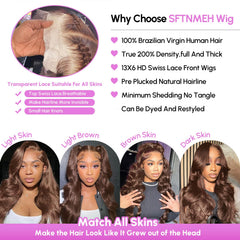 SFTNMEH pre plucked hairline supports easy styling.