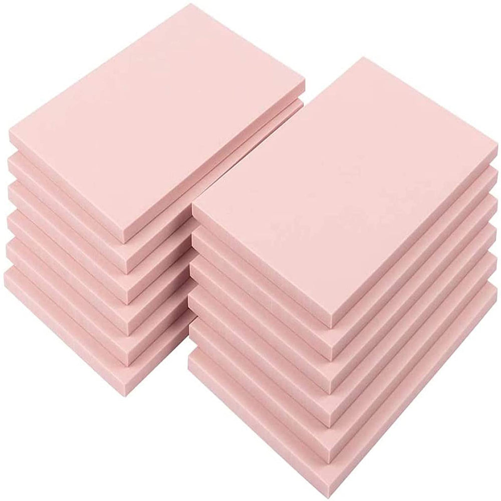 SGHUO 12-pack pink rubber carving blocks arranged for stamping projects.