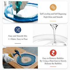 Shabebe resin kit perfect for jewelry, coasters, countertops and art projects.