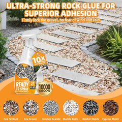 Shabebe Rock Glue dries crystal-clear to blend with stones.