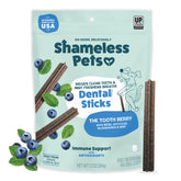 Shameless Pets Blueberry Mint dental stick (blueberry-mint-dental-stick-01) cleans teeth
