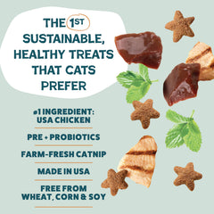 Shameless Pets Crunchy Cat Treats star shapes, ideal for rewards and playtime