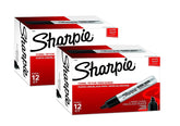 Sharpie Pro king size black marker close-up showing its versatile chisel tip for broad lines.