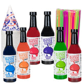 Shave Ice Syrups blue raspberry bottle for vibrant snow cones and bold flavor.