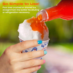 Shave Ice Syrups grape bottle delivers deep color and refreshing aroma.