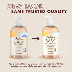 Baby body and hair cleanse with SheaMoisture Virgin Coconut Oil formulation