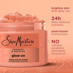 Close-up of Glowing Radiance Scrub texture highlighting creamy exfoliant particles.