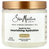SheaMoisture Head-To-Toe coconut oil bottle offers 100% virgin formula for radiant, hydrated skin