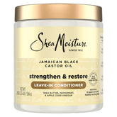 Sheamoisture leave-in bottle front showing packaging for hydration and easy styling.